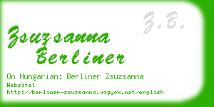 zsuzsanna berliner business card